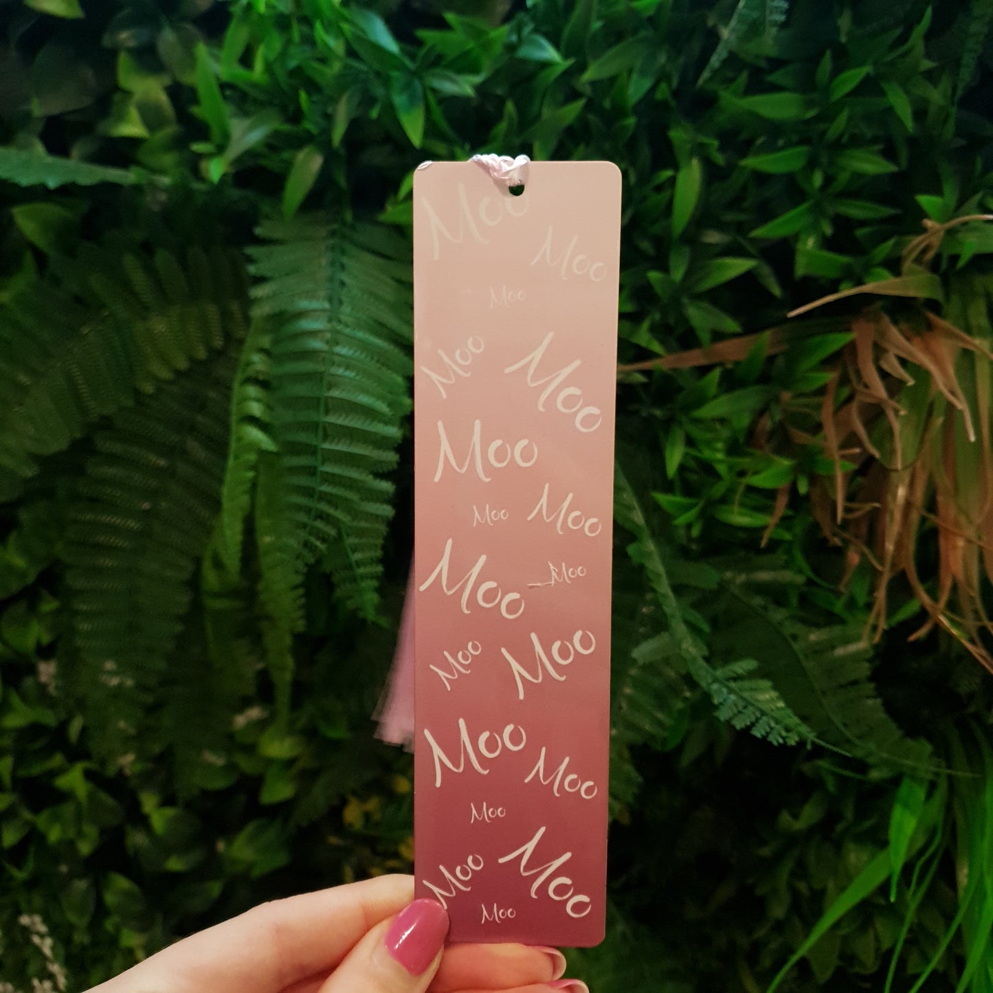 Moo Shake Cow Metal Bookmark