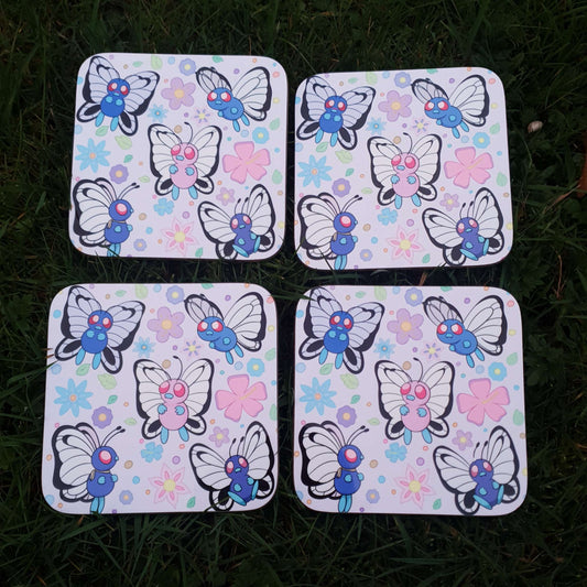 🦋 Mystic Purple Butterflies Coaster