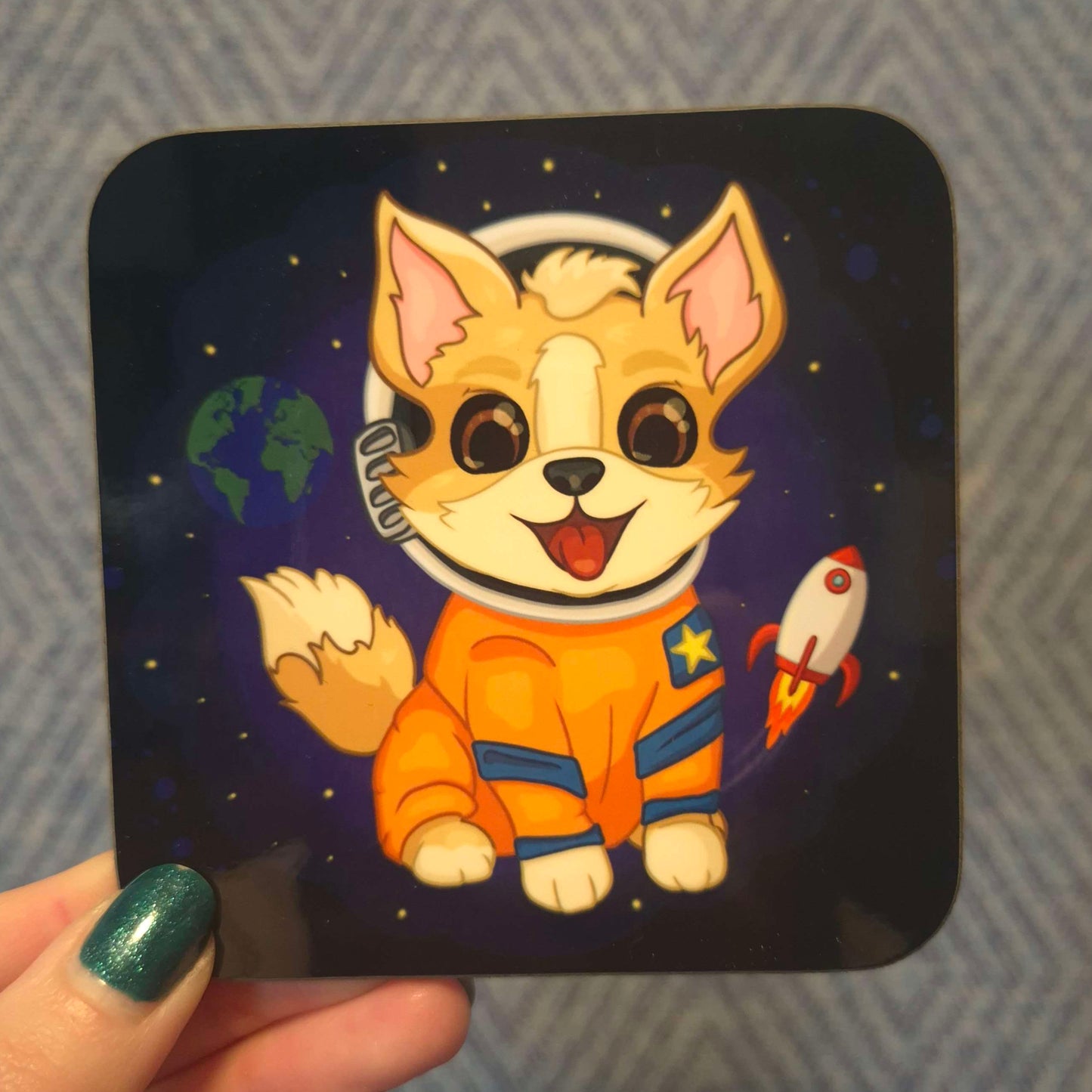 ๐ Astro the Space Dog Coaster