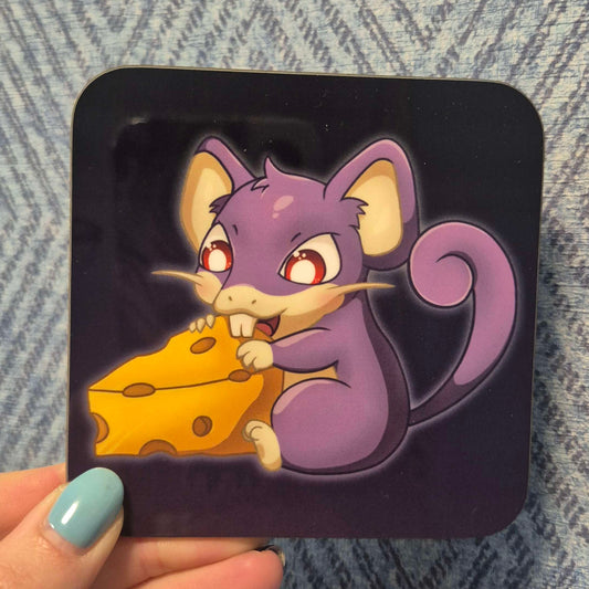 🧀 Midnight Muncher Coaster