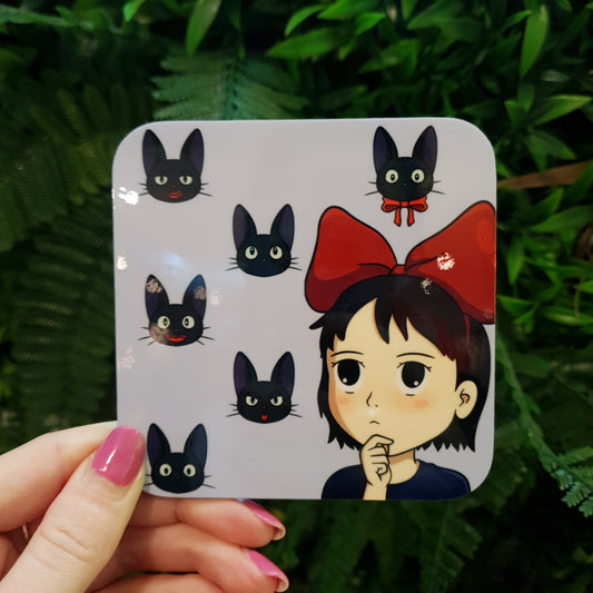 🎀 Girl with Red Bow Coaster